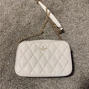 Kate Spade White Quilted Crossbody Bag